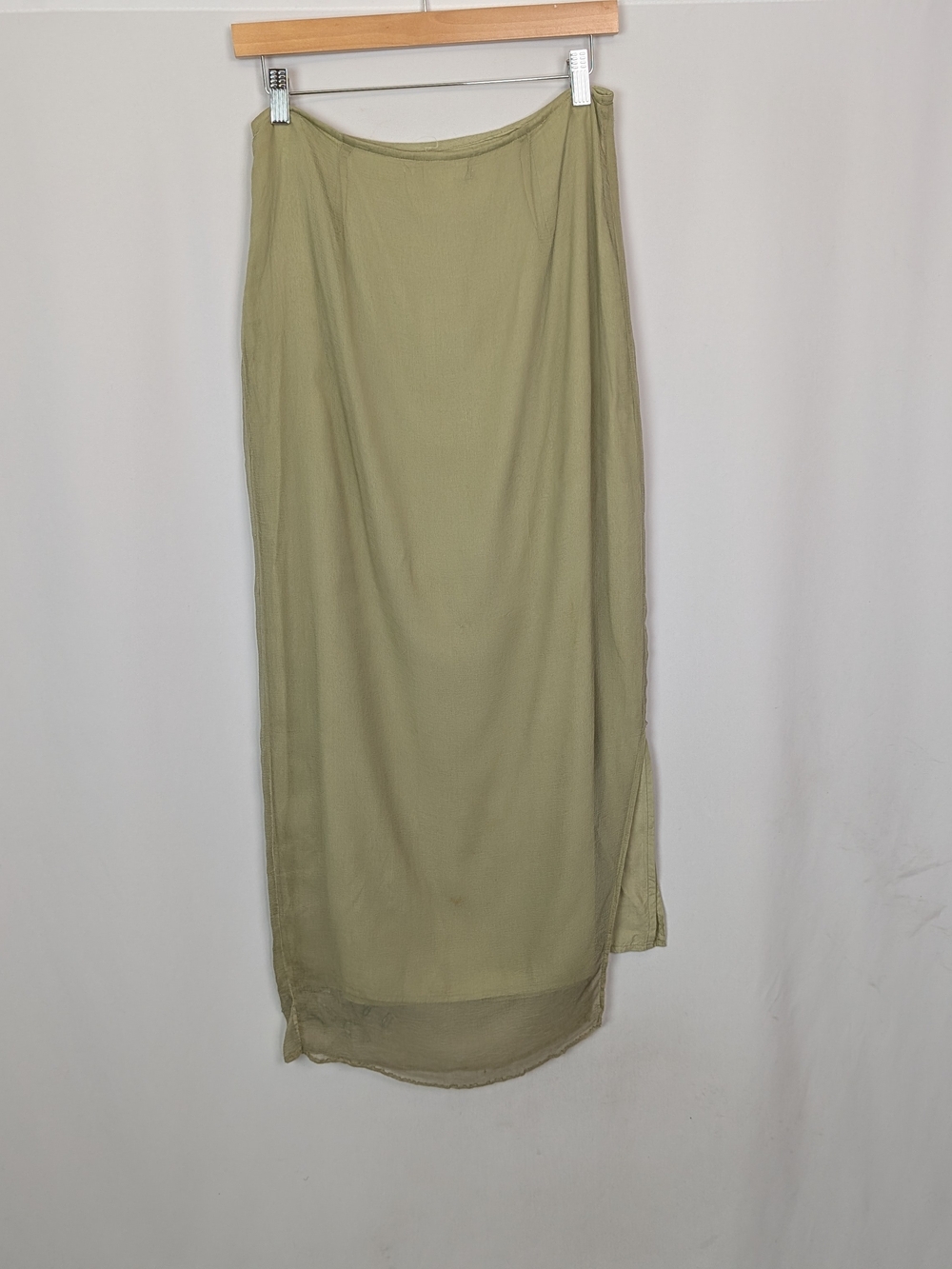 Vintage Free People Sage Embroidered Maxi Skirt - Picture 2 of 9